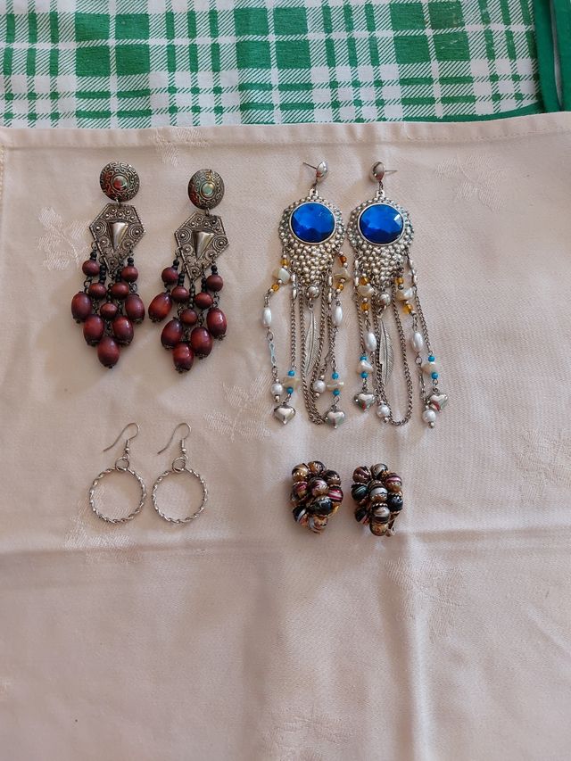 Lote pendientes bisuteria