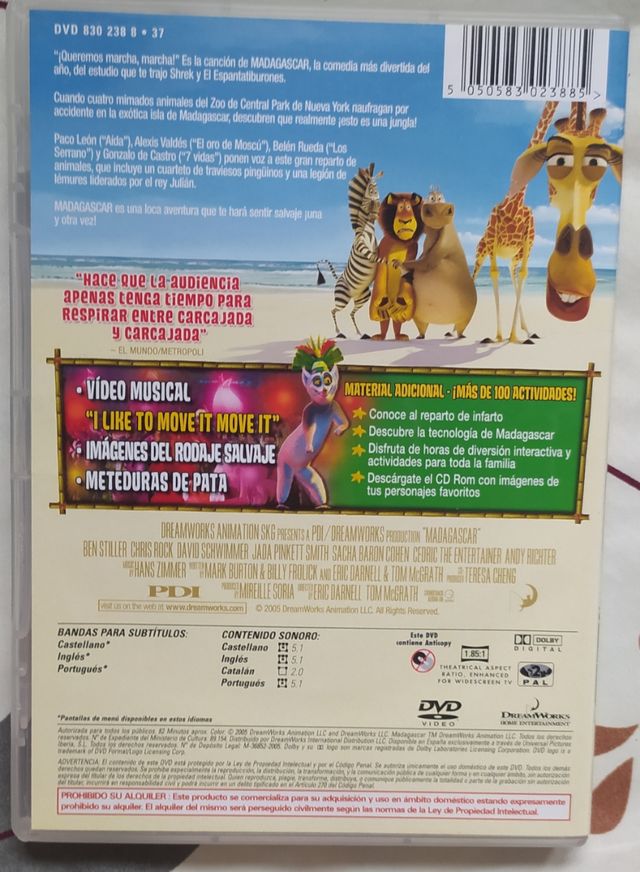Dvd Madagascar