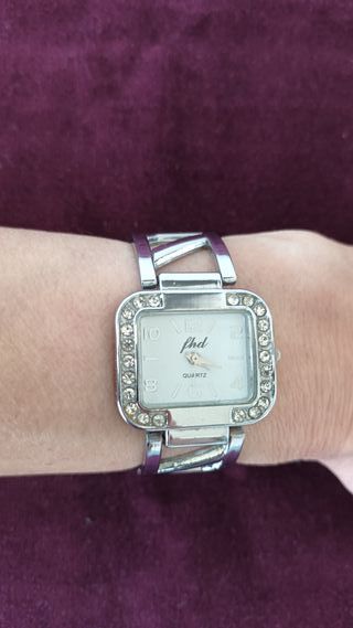 Orologio da donna inox / metallo cromato + strass