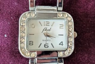 Orologio da donna inox / metallo cromato + strass