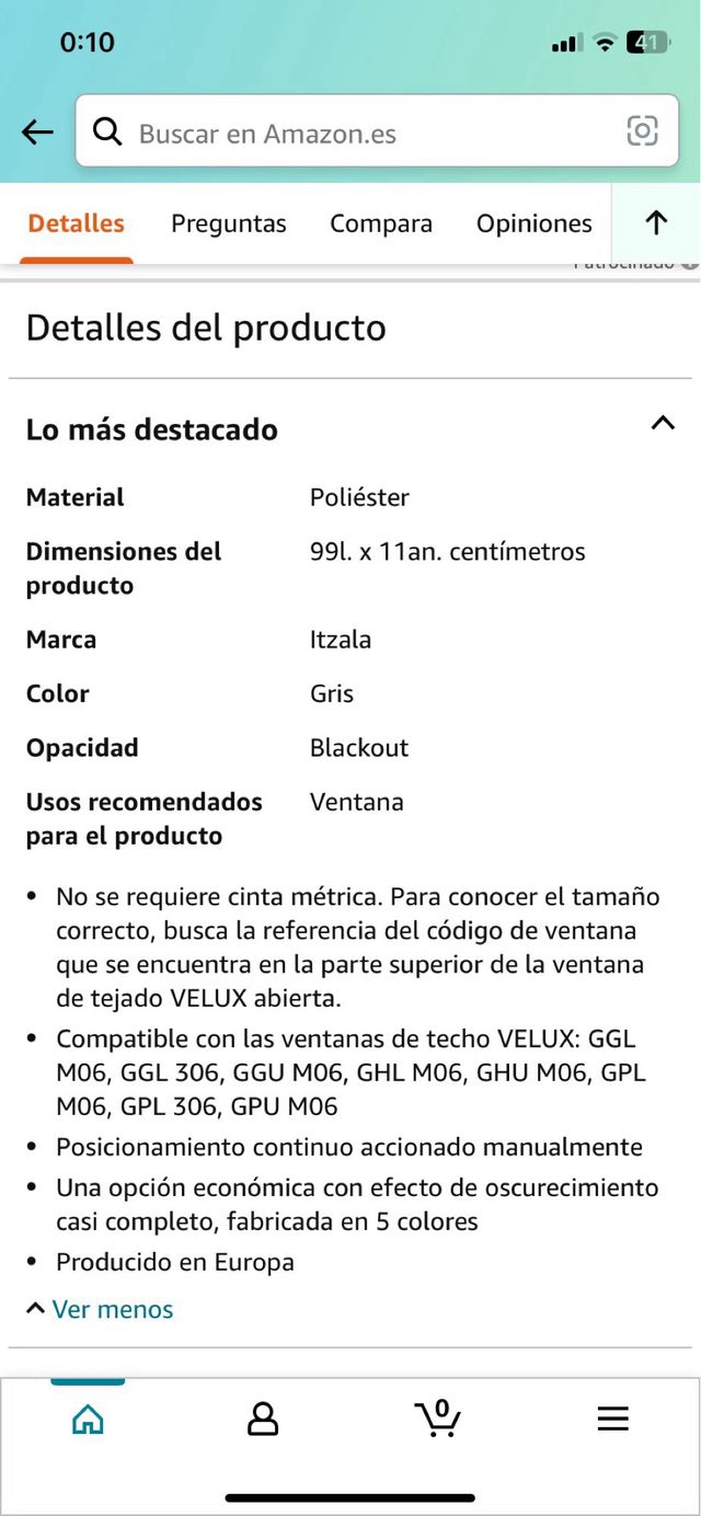 Persiana Estilo Opaca Modelo Enrollable Blanco