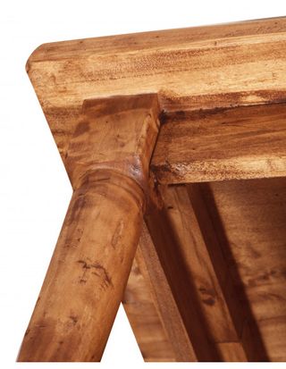 Tavolino da fumo Country in legno massello di tigl