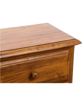 Comodino Country in legno massello di tiglio finit