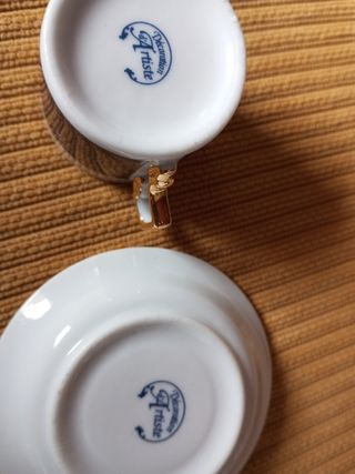 2 mini tazzine da caffè in porcellana