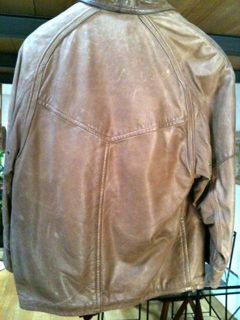 GIACCA UOMO IN PELLE  BOTTONI IN VERO CORNO  XL