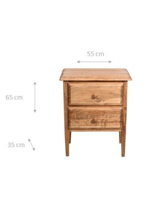 Comodino Country in legno massello di tiglio finit