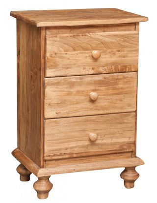 Comodino Country in legno massello di tiglio finit