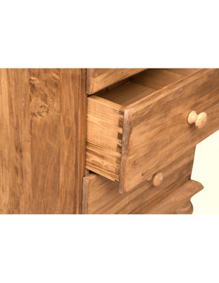 Comodino Country in legno massello di tiglio finit