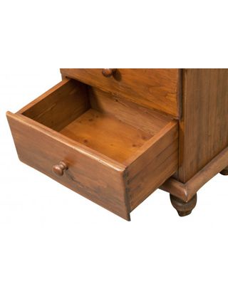 Comodino Country in legno massello di tiglio finit