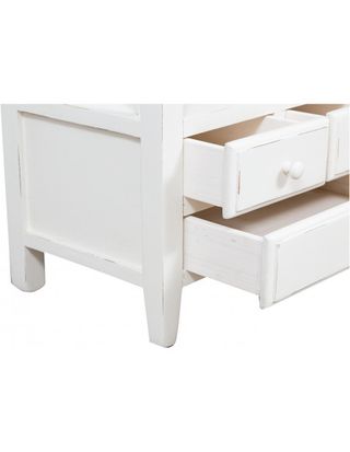 Comodino Country in legno massello di tiglio finit