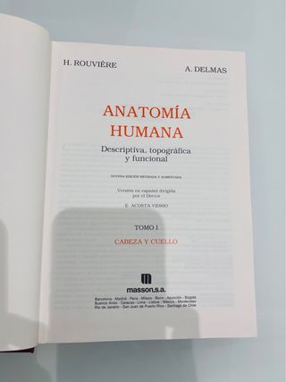 🎈Libro Anatomía 1: Cabeza y cuello. Solo envio🎈