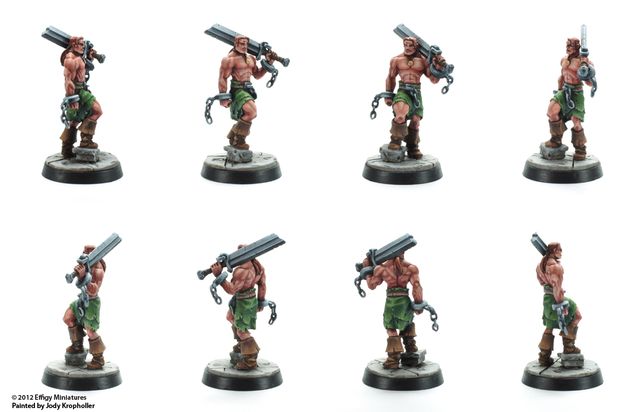 Eroe Barbaro Effigy Miniatures Warhammer Caos D&D