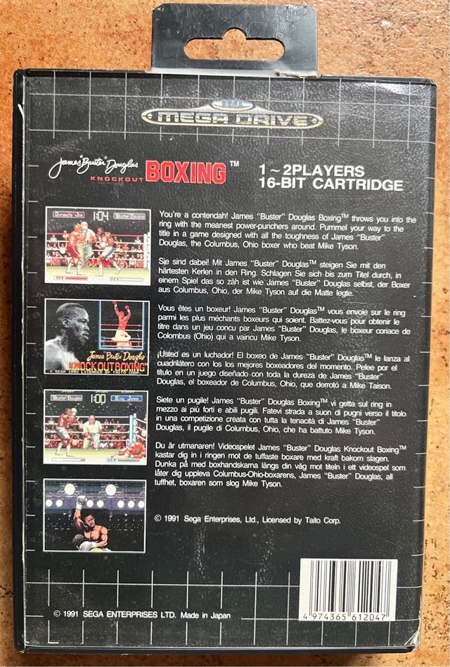 Mega Drive di boxe a eliminazione diretta di James Buster Douglas