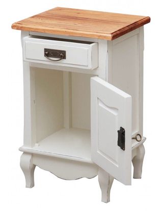 Comodino Country in legno massello di tiglio strut