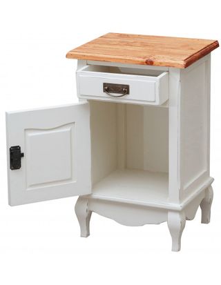 Comodino Country in legno massello di tiglio strut