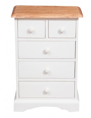 Comodino Country in legno massello di tiglio strut