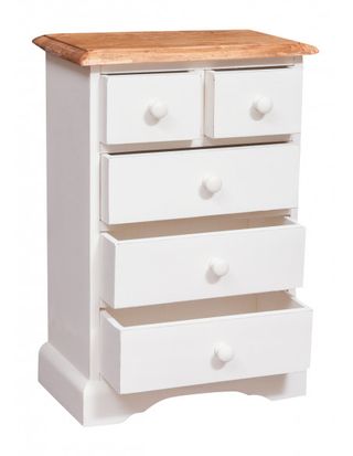 Comodino Country in legno massello di tiglio strut