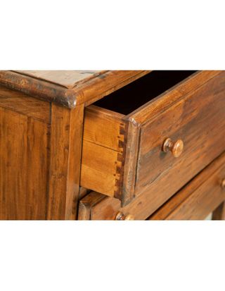 Comò Country in legno massello di tiglio finitura