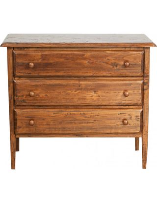 Comò Country in legno massello di tiglio finitura