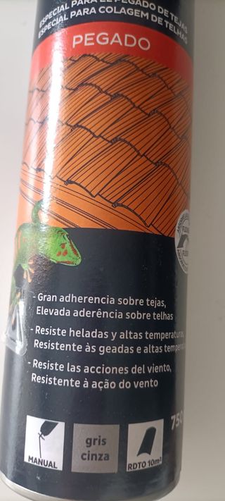 Bote espuma poliespuma tejas Bostik nuevo cánula 