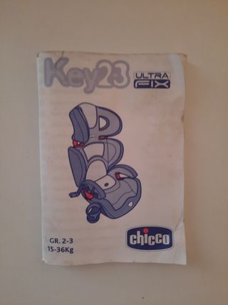 SILLA MARCA CHICCO CON ISOFIX