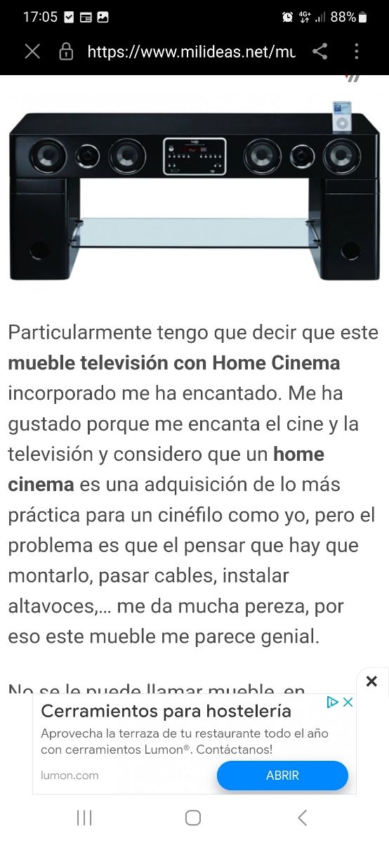 Mesa tv con altavoces