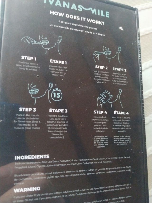 Sbiancante per denti a LED