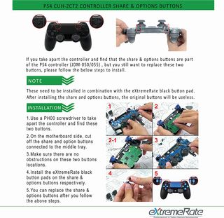 Botones LED para mando PS4 ExtremeRate P4LED06 