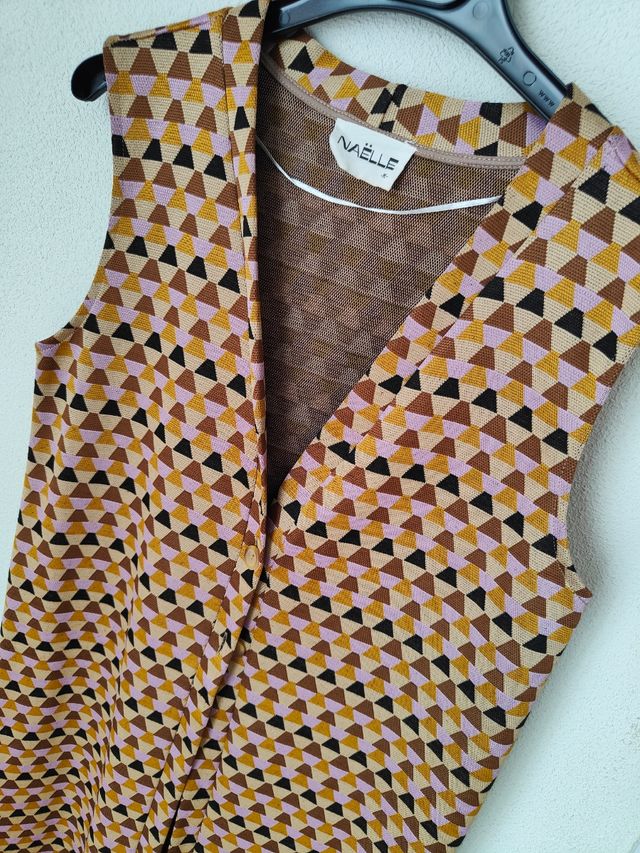 Chaleco largo estampado