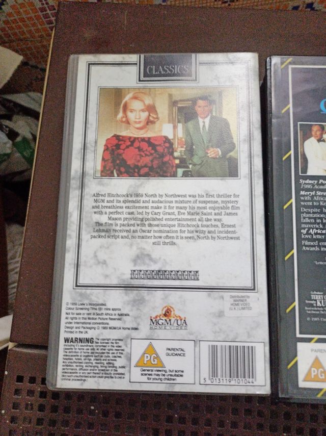 3 cintas UHS películas en ingles,obras maestras