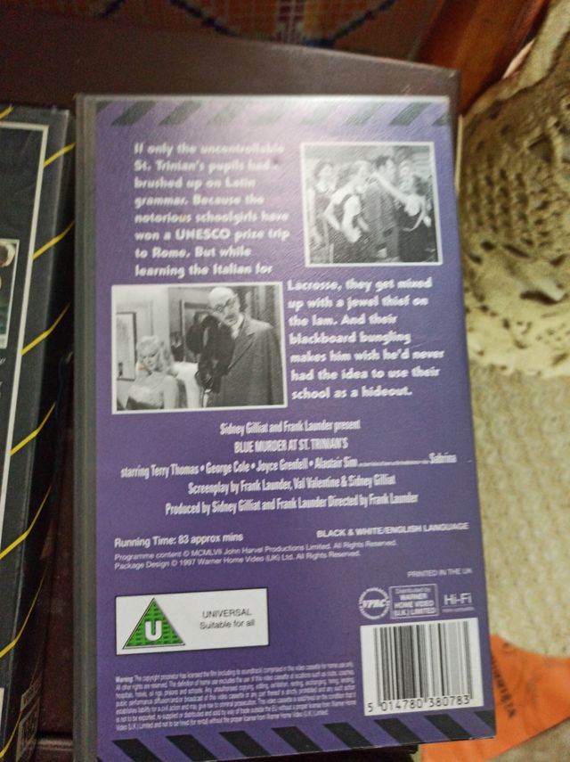 3 cintas UHS películas en ingles,obras maestras