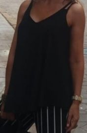 Blusa tirantes negra