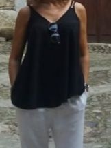 Blusa tirantes negra