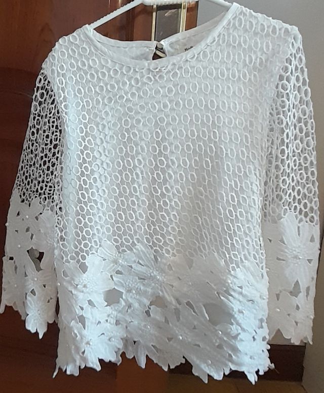 Camiseta encaje blanca