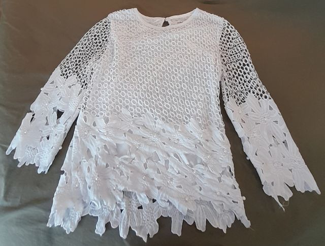 Camiseta encaje blanca