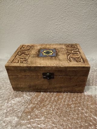 Caja joyero madera artesana 