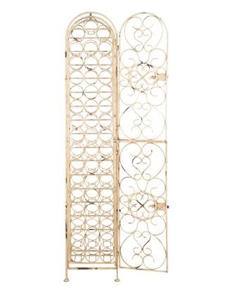 Mobile cantina in ferro battuto pieno finitura bia