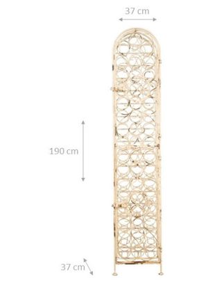 Mobile cantina in ferro battuto pieno finitura bia