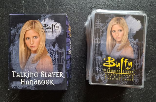 Buffy the Vampire Slayer cards and book