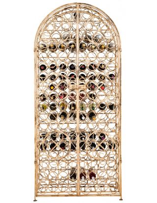 Mobile cantina in ferro battuto pieno finitura bia