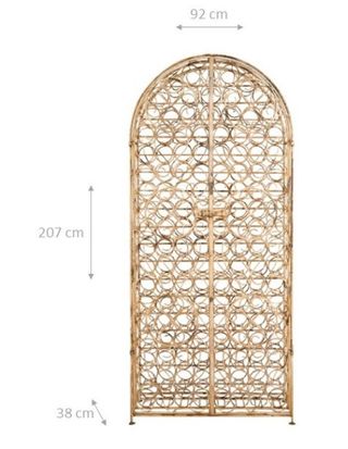 Mobile cantina in ferro battuto pieno finitura bia