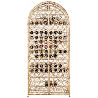 Mobile cantina in ferro battuto pieno finitura bia