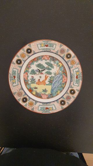 Piatto vintage ceramica cinese 26cm