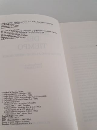 Libro: Historia del tiempo. Nuevo.