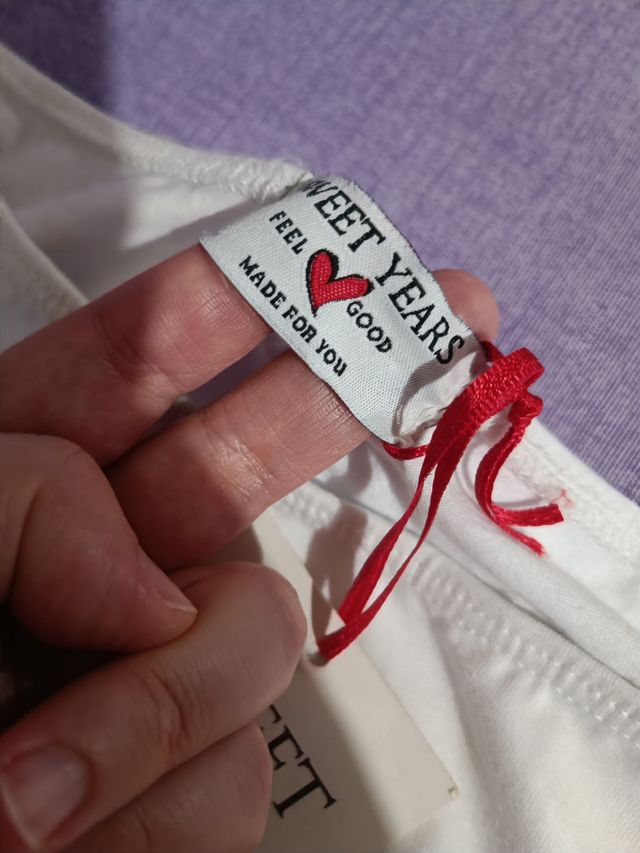 Leggings Sweet Years bianchi con cuore