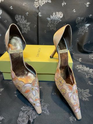 Zapatos salón lamé Gino Vaello 39 NUEVOS