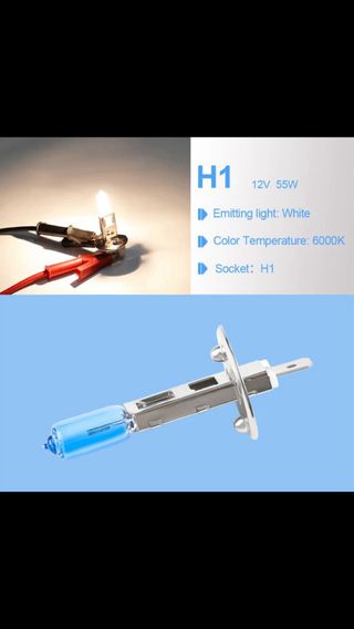 Juego 2 bombillas H1 efecto Xenon luz blanca