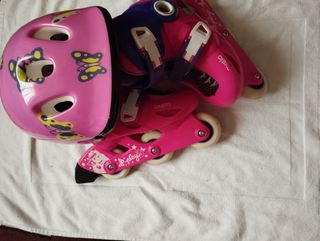 Patines niña con casco