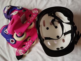 Patines niña con casco