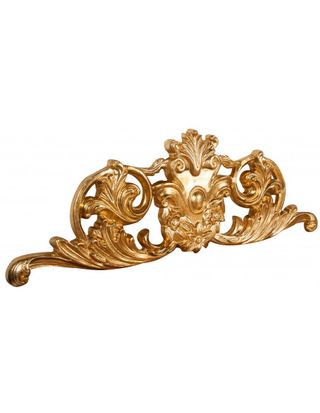 Sopraporta in legno finitura foglia oro anticato L